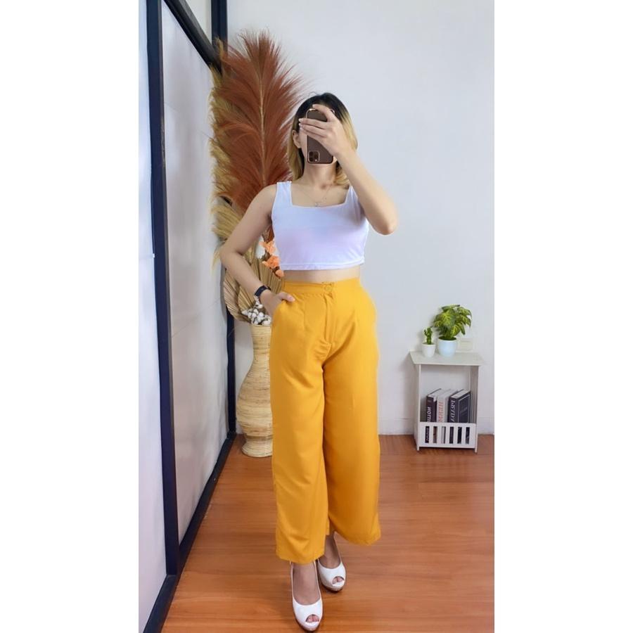 CELANA KULOT HIGHWAIST YUKA SLIM MODAL ZS 152 Slim Cullote Twistcone pinggang tinggi WANITA KOREA BANGKOK