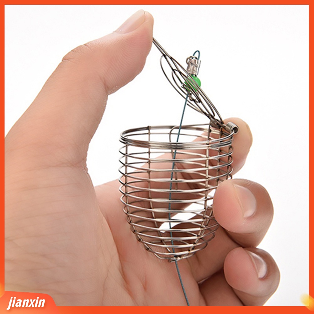 (In Stock) Ikan Kawat Stainless Steel Kecil Fish Bait Trap Basket Fishing Tackle Lure Cage