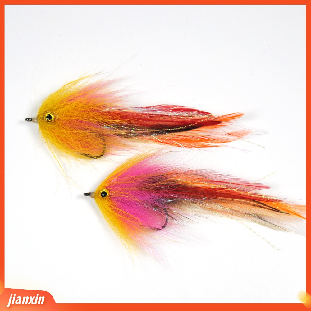 (In Stock) Pengait Tajam Bulu Trout Salmon Steelhead Pike Streamer Fly Alat Pancing Lalat