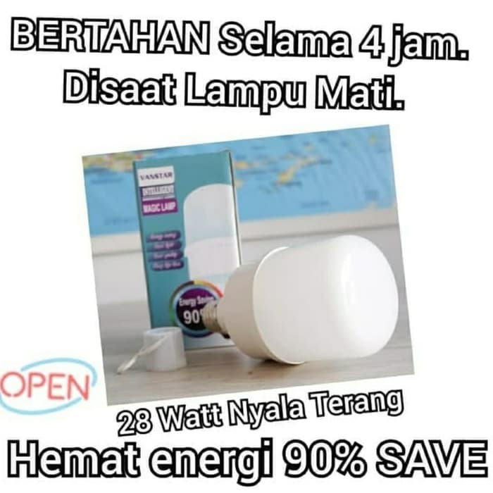 COD - SM88 - 28WATT BOHLAM EMERGENCY VANSTAR LED PUTIH SENTUH NYALA LAMPU EMERGENCY