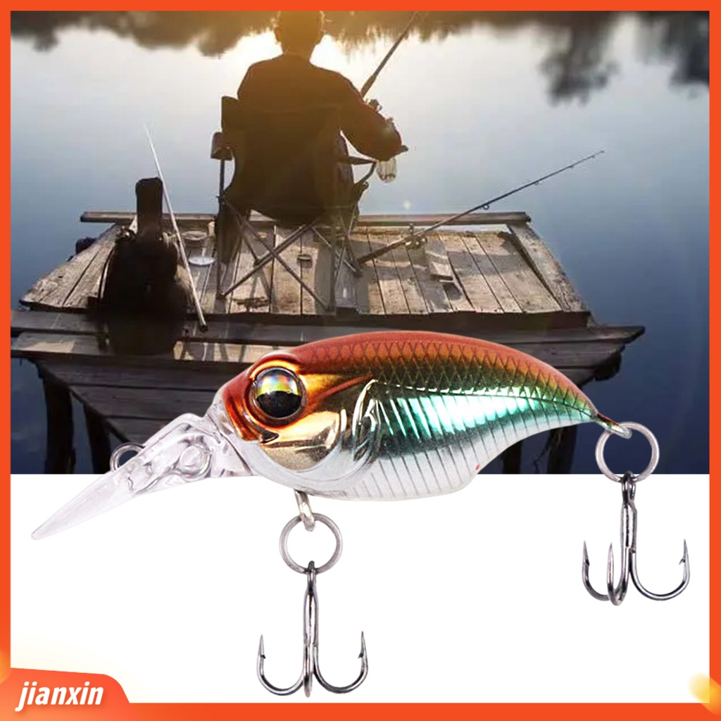 (In Stock) 5g /3.8cm Umpan Pancing Lidah Panjang Kulit Hidup 3D Fisheyes Tajam Kait Warna Cerah Atraksi Ikan ABS Engkol Apung Buatan Umpan Keras Perlengkapan Memancing