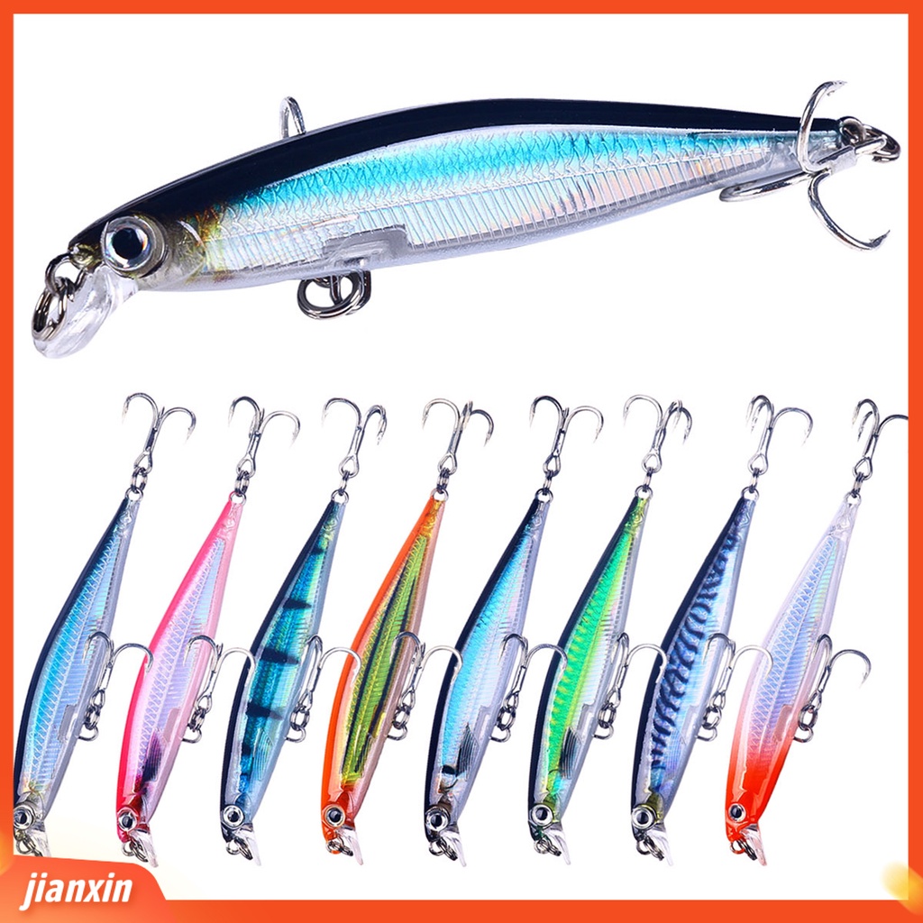 (In Stock) 8cm /5.5g Umpan Umpan Umpan Palsu 3D Simulasi Fisheye Tajam Kait Desain Simulasi Angling Ikan Kecil Umpan Untuk Memancing Di Luar Ruangan