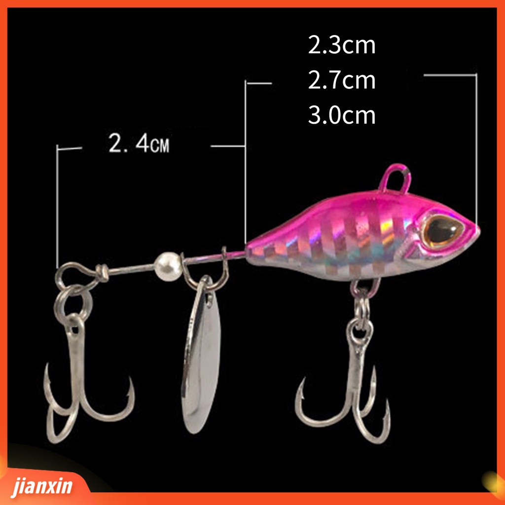 (In Stock) 7/10 /14g Umpan Pancing Logam 3D Mata Jauh Membuang Ketangguhan Yang Baik VIB Umpan Perlengkapan Memancing