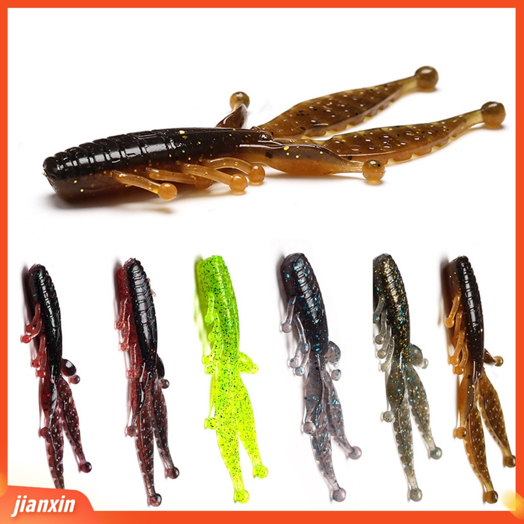 (In Stock) 8Pcs 90mm /5.9g Umpan Buatan Menarik Realistis PVC Tubuh Lembut Udang Memancing Umpan Untuk Sungai