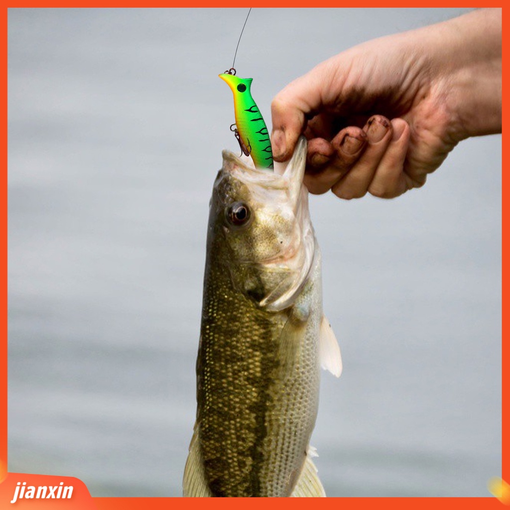 (In Stock) 12.5cm 20g Gelombang Climbing Lure Multicolor Ganda Tiga Kait Plastik Bionic Eye Fishing Lure Untuk Memancing