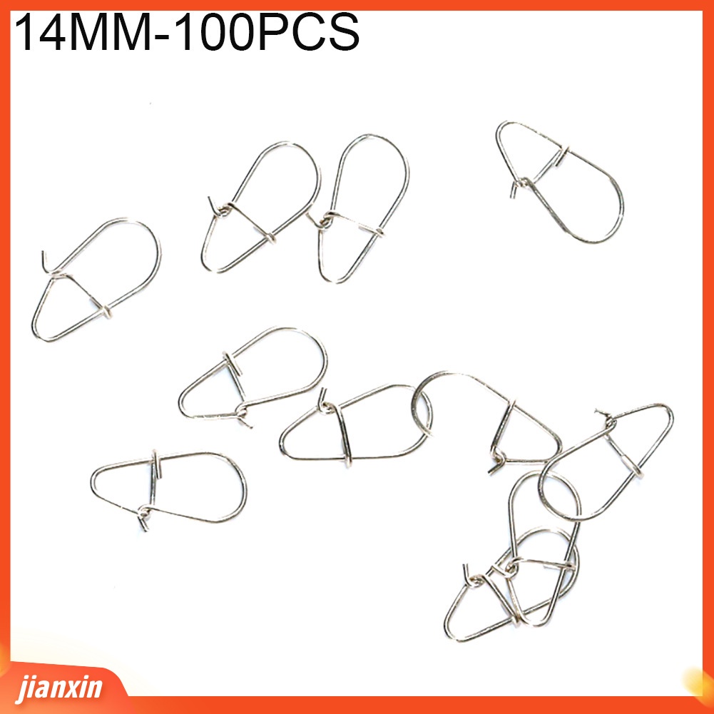 (In Stock) 100Pcs Kait Stainless Steel Snap Cepat Klip Lock Konektor Alat Pancing