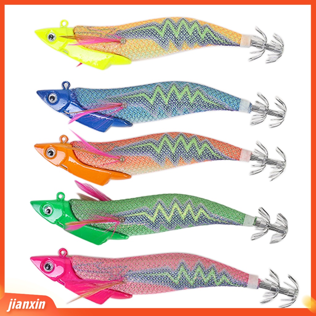 (In Stock) Umpan Pancing Gurita Luminous Plastic Ultra-Sharp Egi Hard Squid Jigs Untuk Memancing