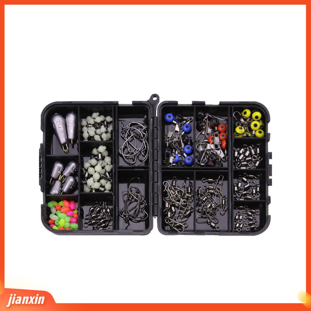 (In Stock) 177Pcs Fishing Tackle Kit Pengerjaan Halus Multifungsi Kapasitas Besar Tahan Karat Aksesoris Memancing Set Untuk Enthusiast Memancing