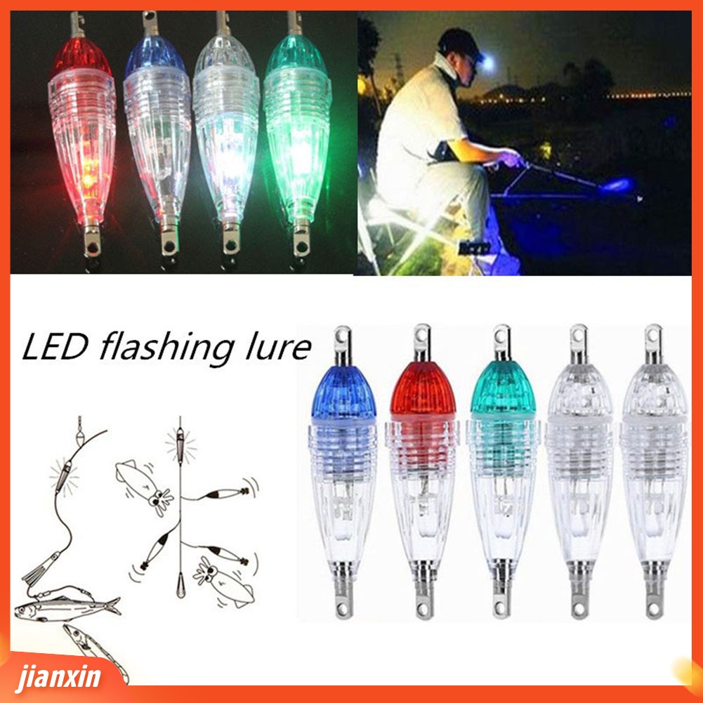 (In Stock) Mini Memancing Malam Luar Ruangan Warna Cerah Tahan Air Lampu LED Kedip Umpan Umpan