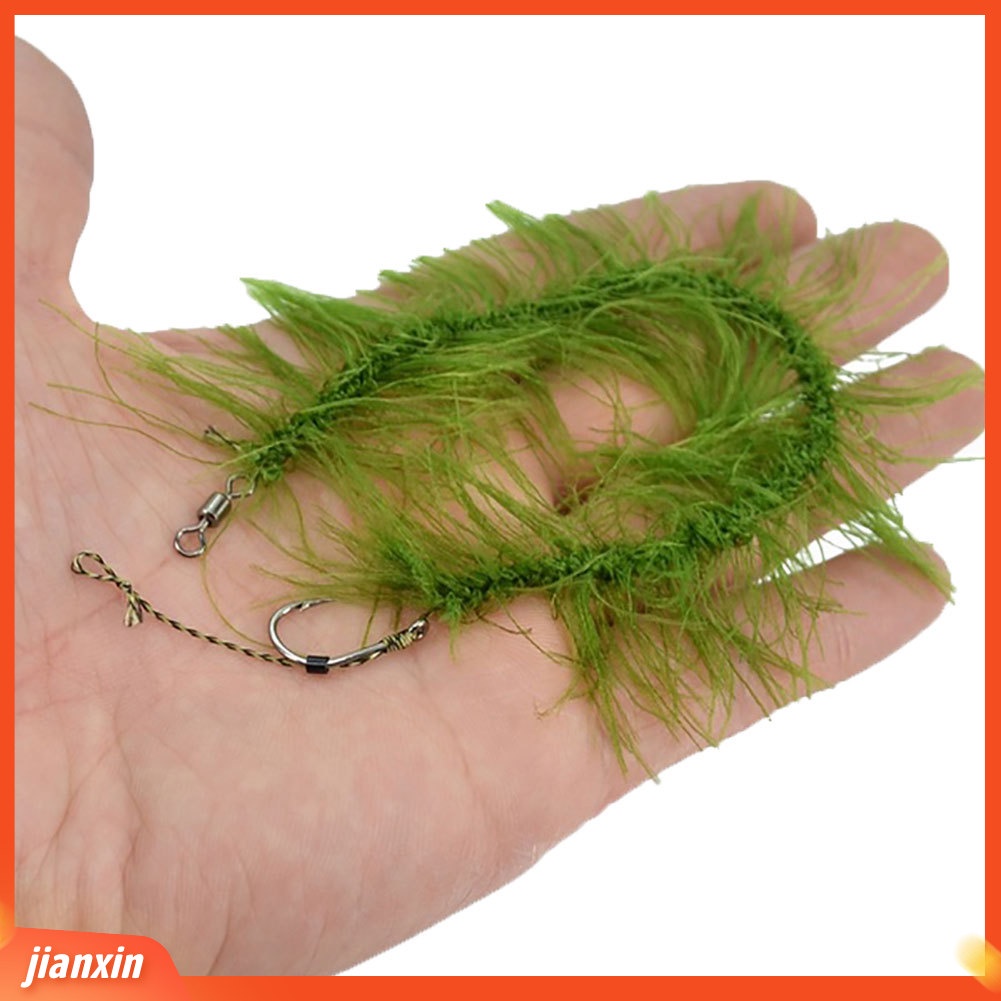 (In Stock) 8Pcs 20cm Rig Rambut Pancing Ikan Gurame Braided Thread Line Tackle Tool Dengan Kait