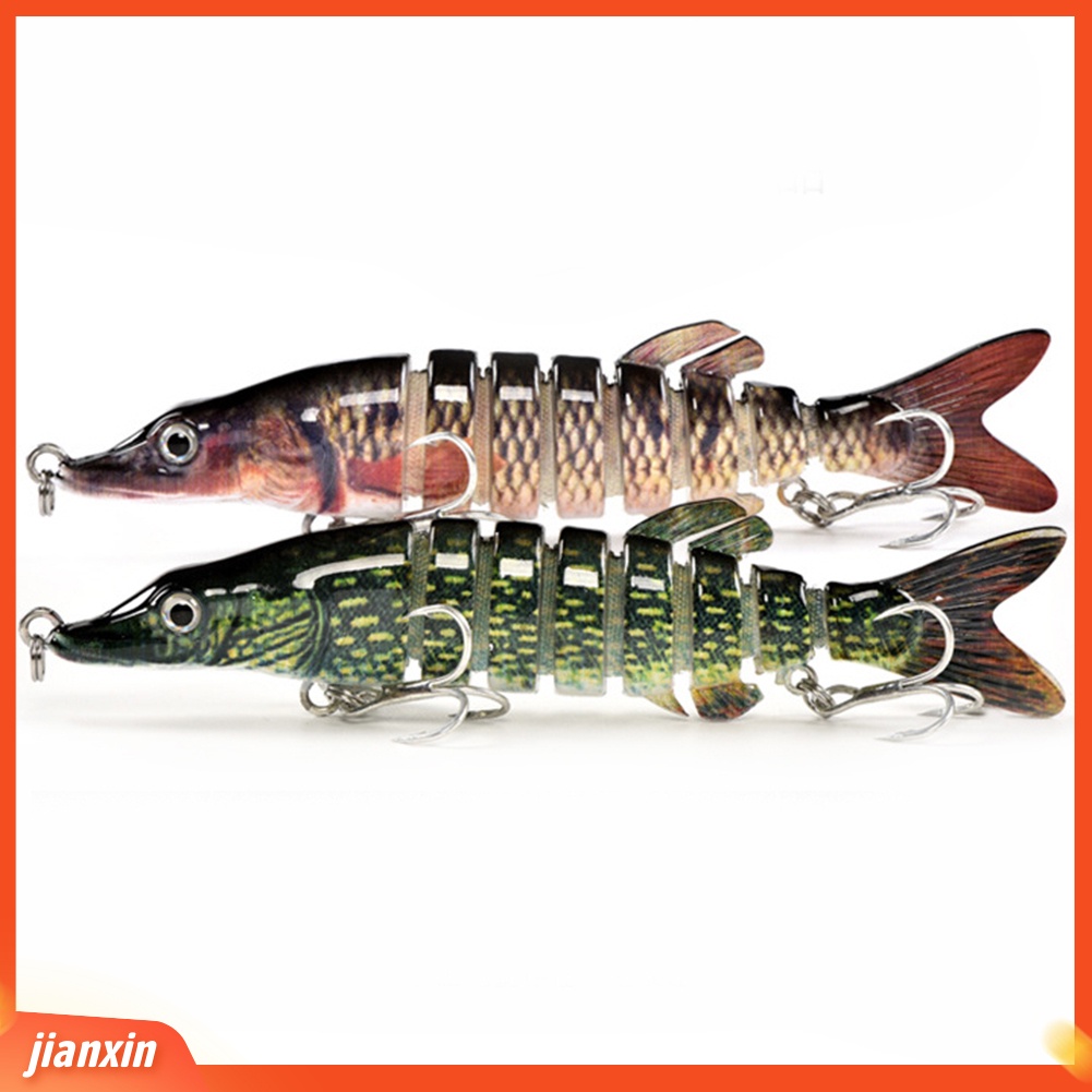 (In Stock) 12.5cm 21g Multi Jointed Fishing Artificial Lifelike Lure Wobbler Fish Swim Umpan