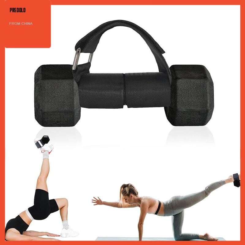 [Predolo] 2pcs Dumbbell Foot Straps Adjustable Tibialis Trainer Strap Kaki Ekstensi