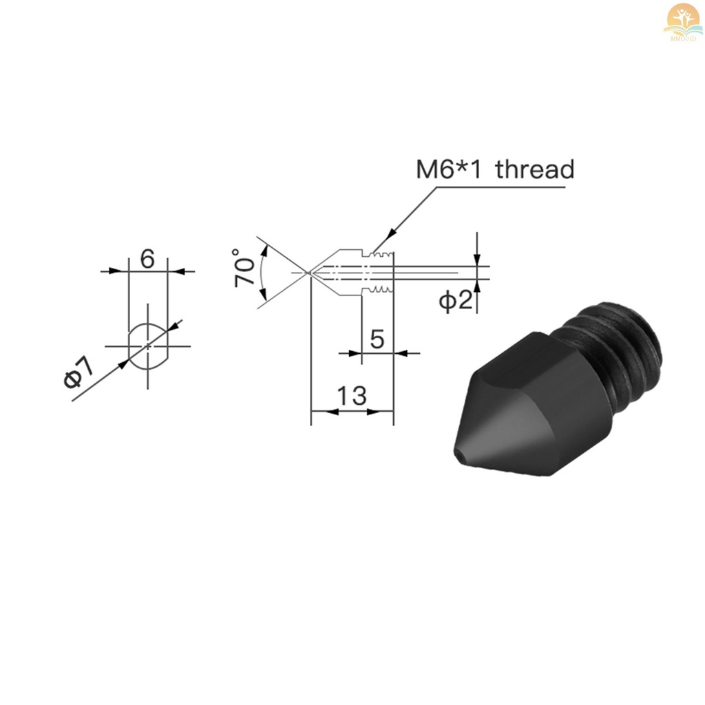 In Stock Dua Pohon Suku Cadang &amp; Aksesoris Printer 3D Yang Ditingkatkan Semua Ekstruder Logam Dengan Kit Hotend 24V Dan 3PCS Nozzle MK8 Baja Yang Diperkeras Kompatibel Dengan Creality Ender-3/Ender-3 Pro