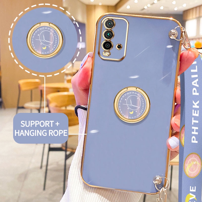 Gloden tree Phone Case Untuk Xiaomi POCO M3 Redmi 9T Xiaomi POCO F3 Redmi K40 Original Casing Dengan Watch Standand Lanyard