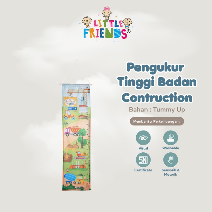 LITTLE FRIENDS Pengukur Tinggi Badan Anak Mainan Edukatif