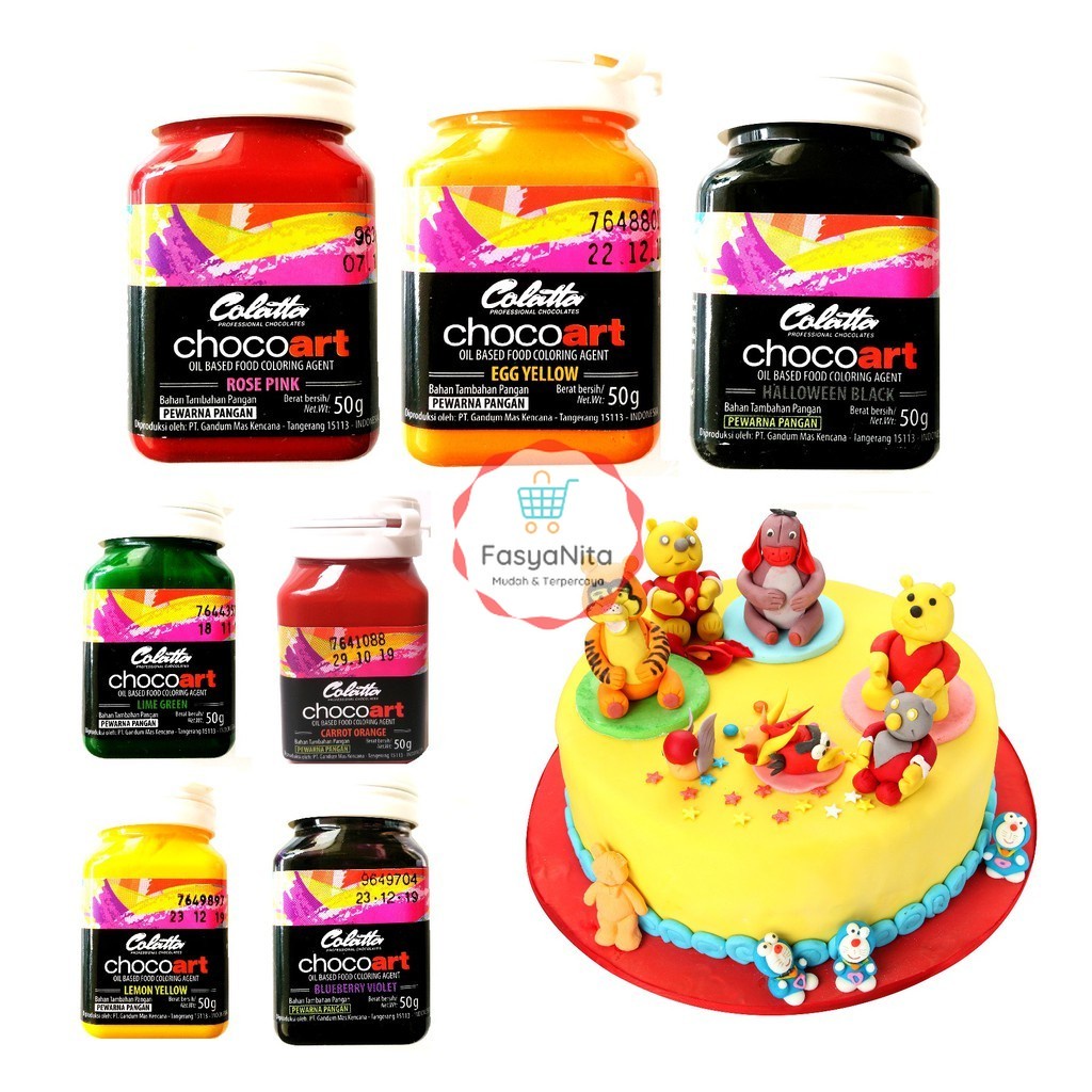 

COLATTA CHOCOART BOTOL 50GR - PEWARNA COKLAT OIL BASE - CHOCO ART FONDANT OIL BASED - PEWARNA MINYAK