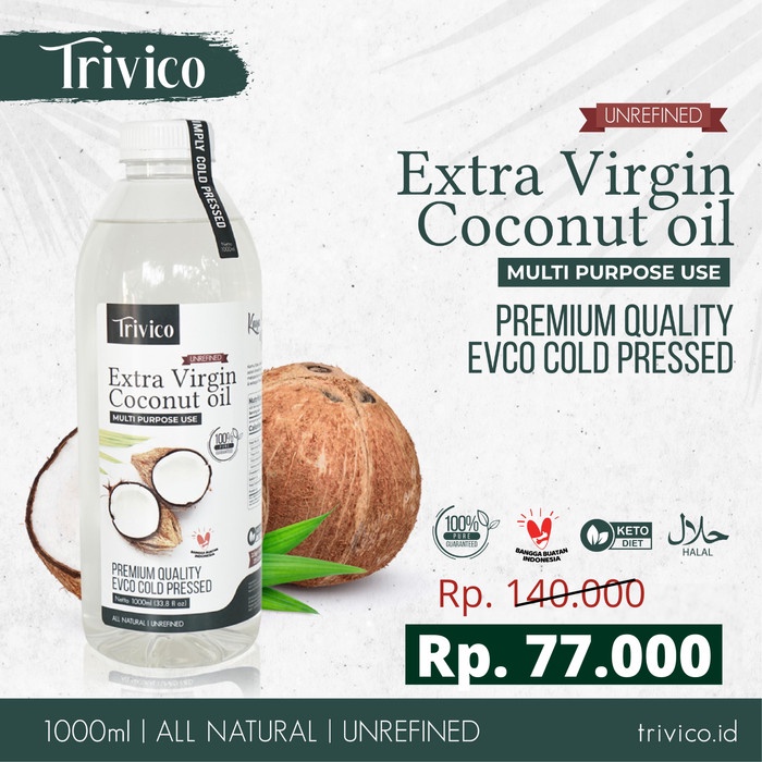 

✨Ready Stok✨ - TRIVICO VCO Virgin Coconut OIL 1 LITER MINYAK KELAPA MURNI COCONUT OIL- 1.2.23