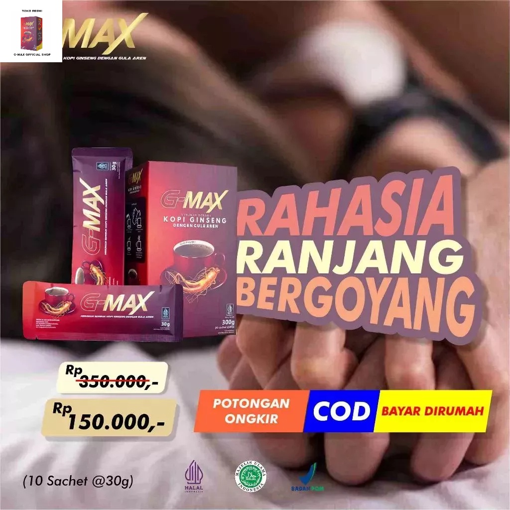 

G MAX KOPI Dewasa Tahan Lama Original BPOM - GMAX Coffee ORIGINAL