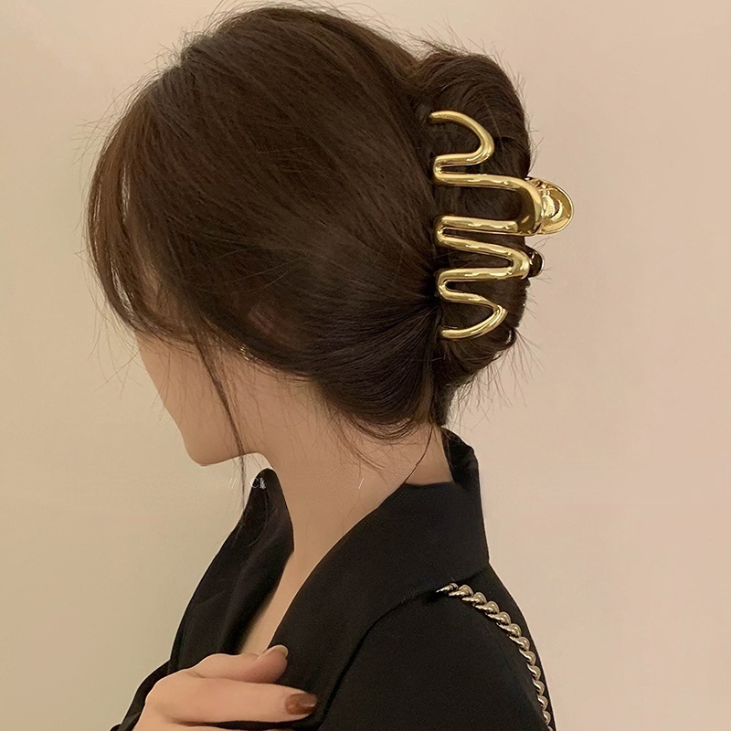 Khaki Series Wave Hair Clip Hair Pin Untuk Wanita Perempuan Hair Extension Clamp Aksesori Rambut