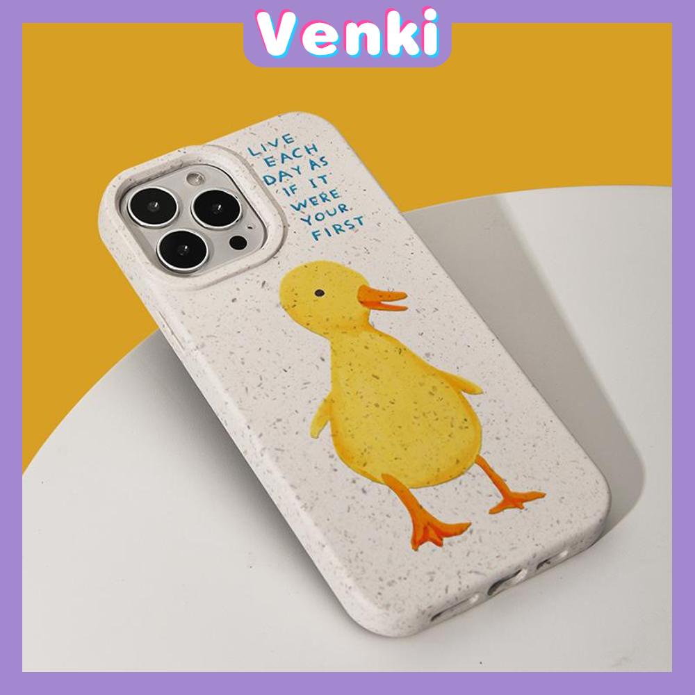 Venki - Untuk iPhone 11 Case Ramah Lingkungan Degradable Case Halus Pelindung Gandum Case Lucu Bebek Kuning Kompatibel dengan iPhone 14 Pro max 13 Pro max 12 Pro Max 11 xr xs max 7 8