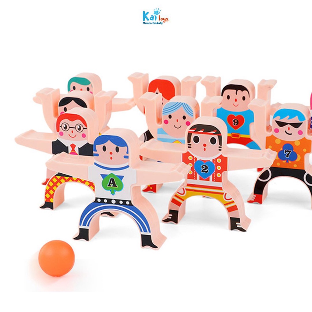 STACKING BLOCK / Mainan Balancing Toys Orang/ Super Hero / Balok Susun Blocks Mainan Edukasi Anak