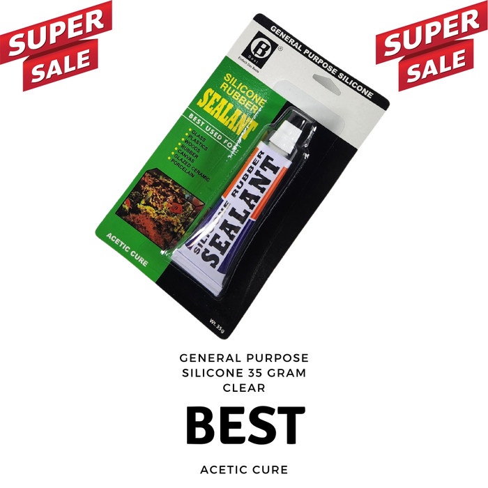 Sealant Tube Best 35 gram / Lem Kaca Aquarium / Silikon Odol Besar