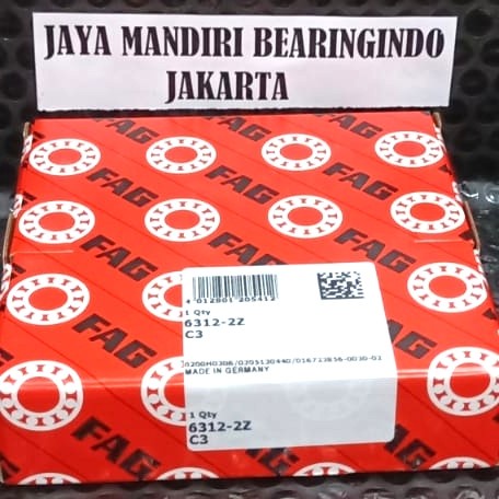 Bearing 6312 zz c3 fag