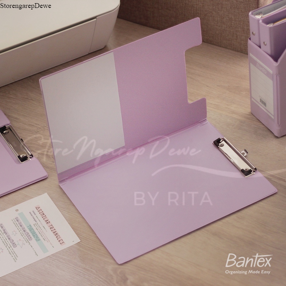 

Bantex Clipboard with Cover / Clipfolder / Papan Jalan / Papan Ujian F4 Folio Light Lilac original seperti gambar bantex