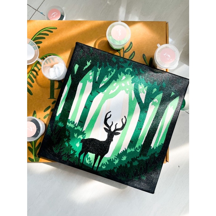 

Bestseller Paint By Number [Woodland] Bypainters 6 Colours 20X20Cm Canvas