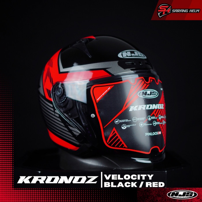 NJS Kronoz Velocity - Helm Half Face | NJS | Kronoz | NJS Kronoz | Velocity | Kronoz Motif | NJS ORI