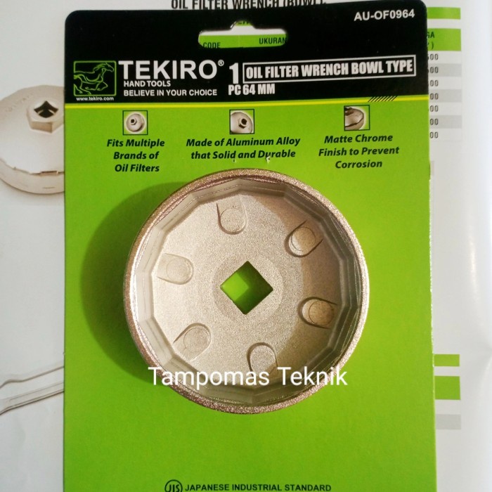 Tekiro Kunci Filter Oli Mangkok 64mm Mobil Avanza Xenia Calya