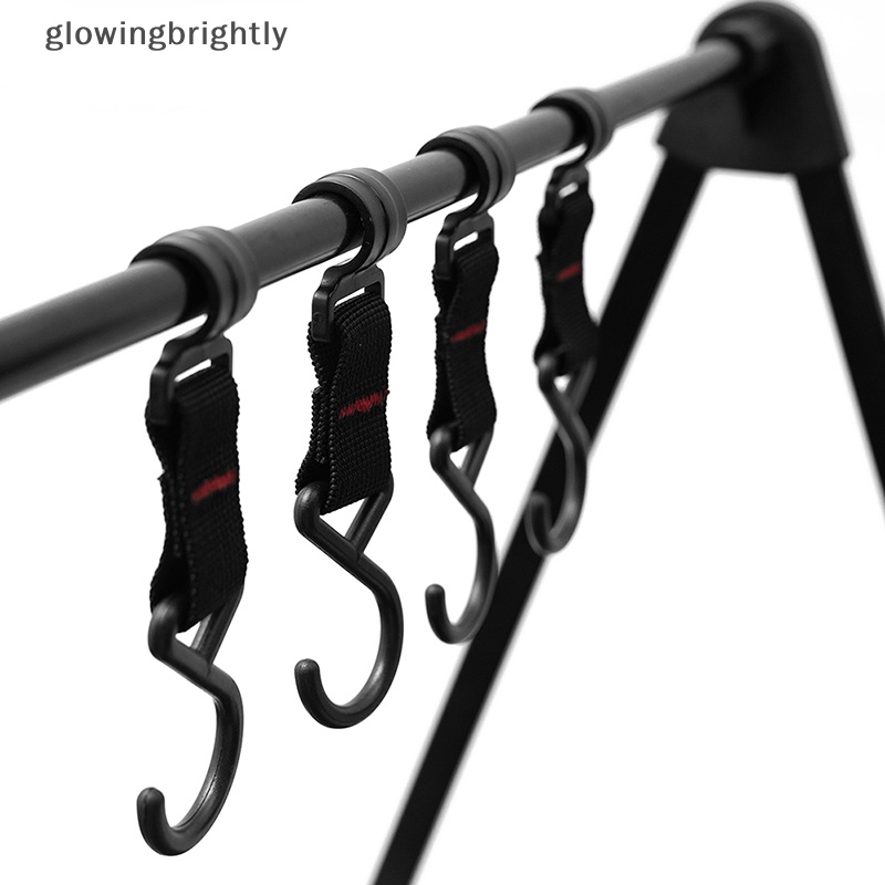 [glowingbrightly] 3/5pcs Outdoor Camping Moveable Hooks Detachable S-Shaped Hooks Alat Luar Ruangan TFX