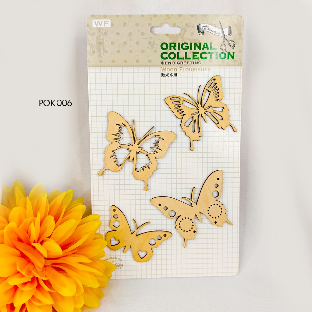 

Butterfly Sticker Wood DIY Kit Journaling POK-RA006