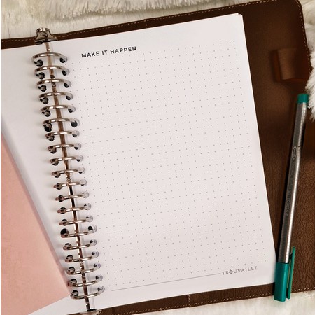 

Isi Binder ukuran A5 20 Holes isi 10 lembar / planner kertas Refill Dot by TROUVAILLE STUDIO