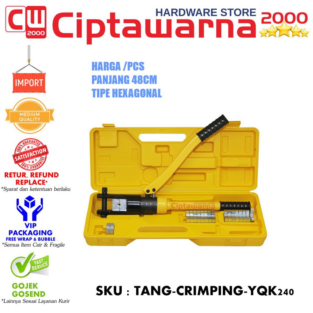 Tang Crimping Kabel Kawat Listrik Hydraulik Yqk240
