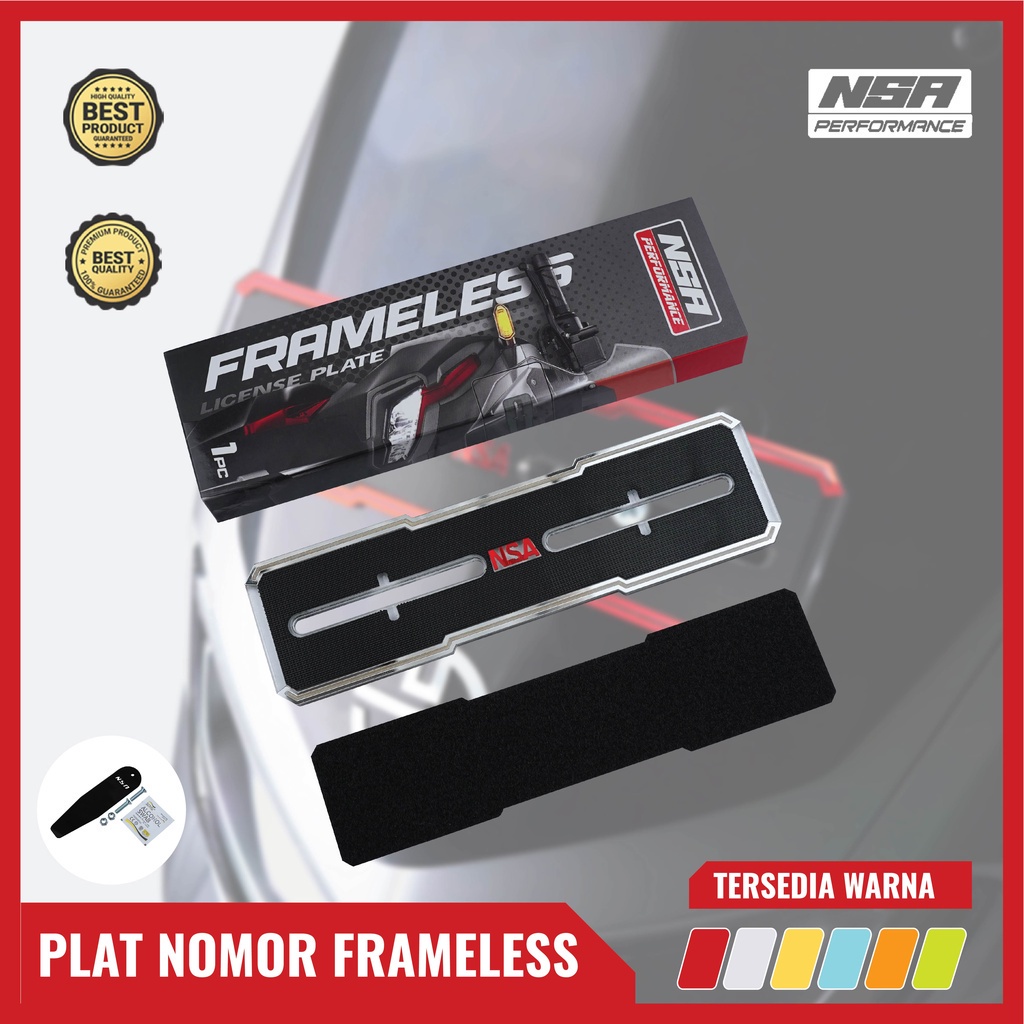 NEW COD_ FRAMELESS PLATE MOTOR UNIVERSAL 1PCS DUDUKAN PLAT NOMOR MOTOR VARIO BEAT SCOOPY NMAX AEROX 