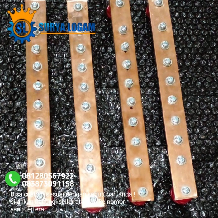 busbar tembaga 5mm - busbar custom - Murni tembaga