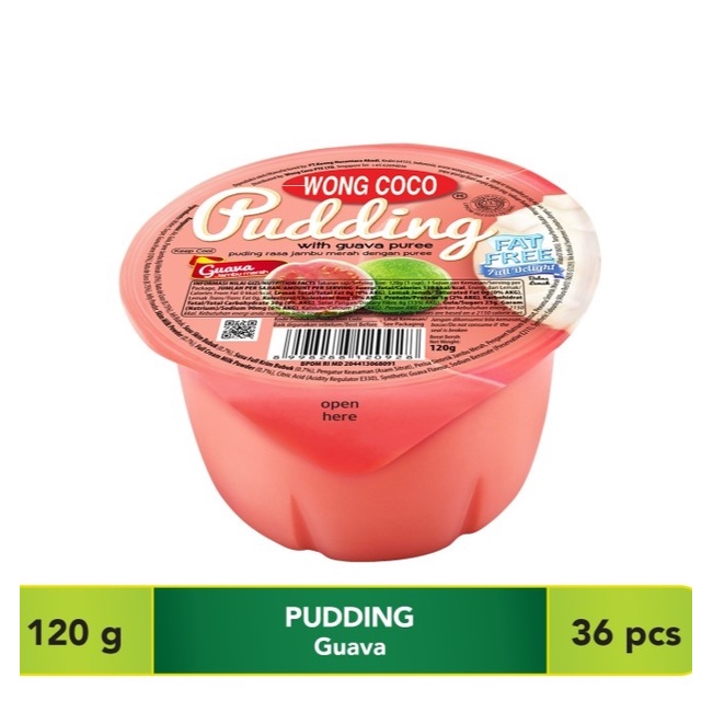 

Wong Coco Pudding rasa Guava 1 DUS isi 120g x 36 cups ORIGINAL