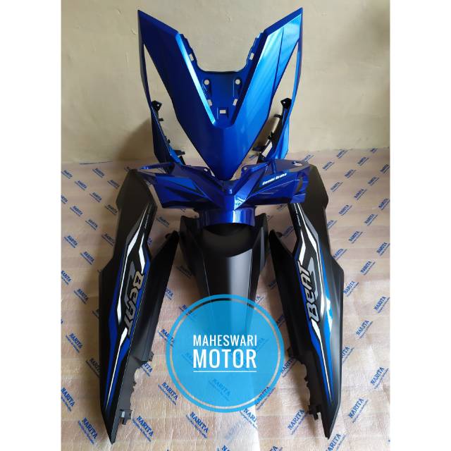 Full Cover Body Halus Beat New 2019 Cbs Iss Biru plus Stripping.