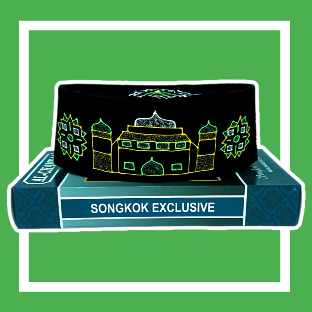 Songkok Anak Gambar Masjid / Songkok Hitam Polos / Songkok Hitam / Songkok Dewasa / Songkok Putih / 