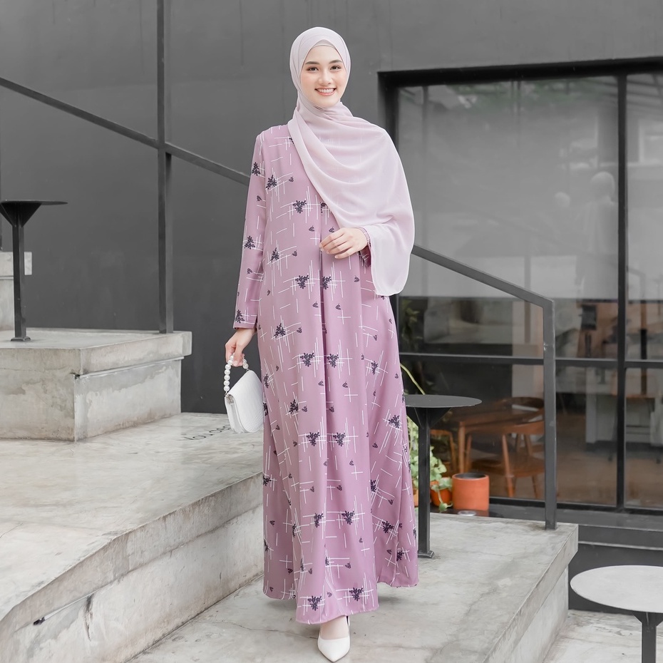 elka_looks Sheryl Dress Gamis Bahan Shakilla Busui Size S - XL