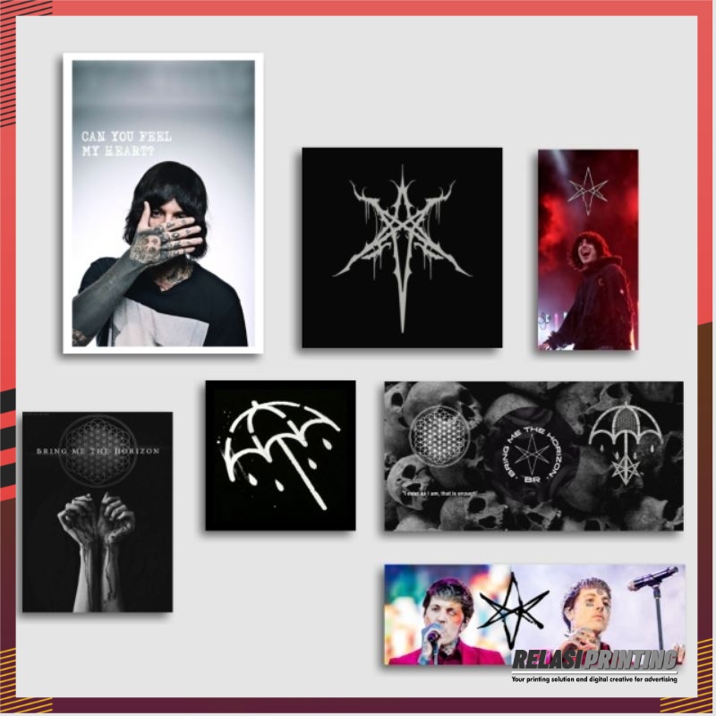 poster dinding band bring me the horizon 1 pasang / poster BMTH /poster band BMTH / poster dindkng B