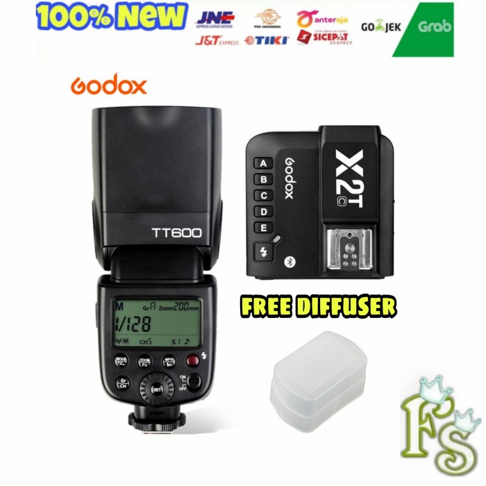 Paket Godox TT600 TT 600 Universal + Trigger Godox X2T For Canon