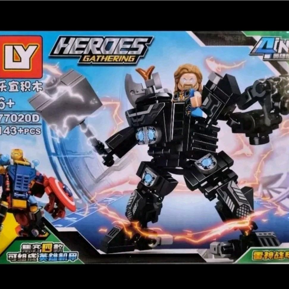 Mainan Brick Super Heroes 77020D Thor Viral
