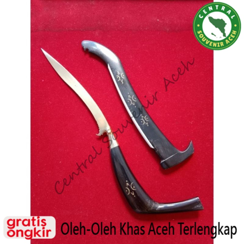 Souvenir rencong Kuningan asli Aceh