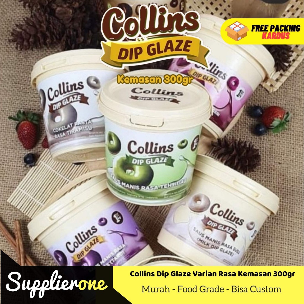 

Classica2106 Collins Dip Glaze 300Gr / Toping Donat Collins / Selai Donat / Collins Selai Donat