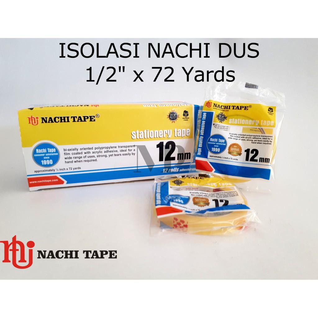 

Isolasi Nachi Dus 1/2 inch x 72 yards Solatip Stationery Tape