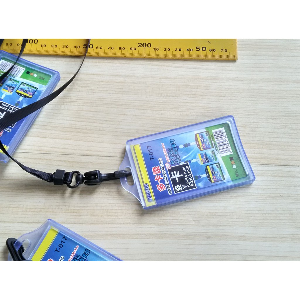 

ID card Holder plastik lentur 2 sisi dan Tali 10 mm