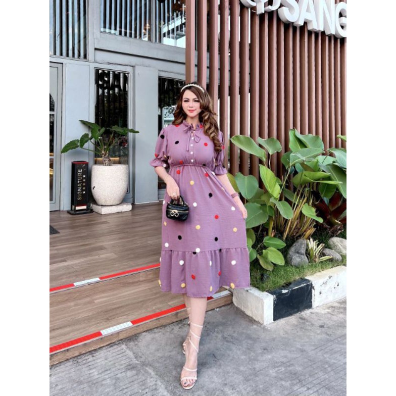 DASTER CRINKLE INARA POMPOM POLKA BAHAN KRINGKEL AIRFLOW BEST SELLER