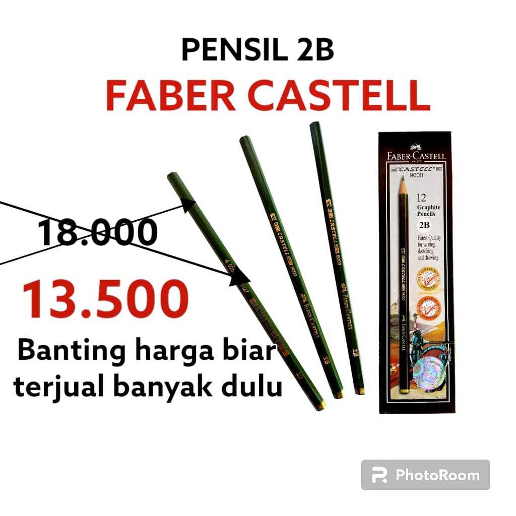 

[ 1 pack ] Pensil 2B Faber Castell isi 12 pcs